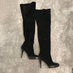 🍀 Stuart Weitzman Suede Thigh High Heeled Boots